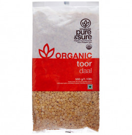 Pure & Sure Organic Toor Daal   Pack  500 grams